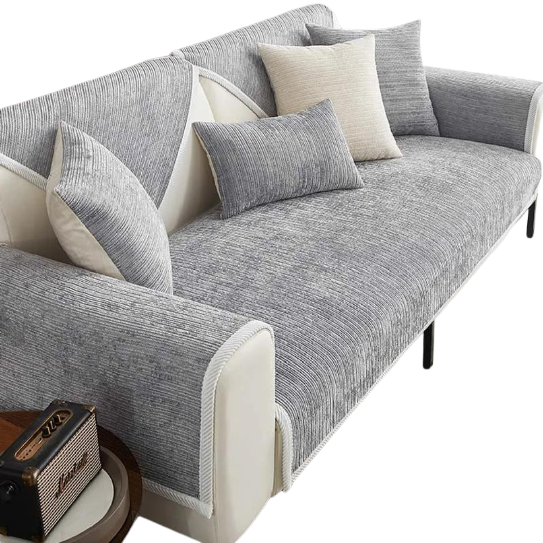 SofaSkins™ | Anti-scratch Chenille Sofabetræk | Beskyttende Luksusbetræk Til Kæledyr | Universal Pasform | L-formet Sofaprotektor | Blødt, Ridsefrit Mønstret Betræk