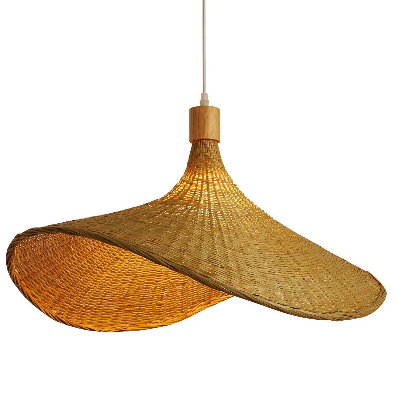 EcoLoom | Bambus Fletværk | Hængende Lampe | Naturlig og Bæredygtig | Ø30-100cm | Diffus Belysning | Luminoir