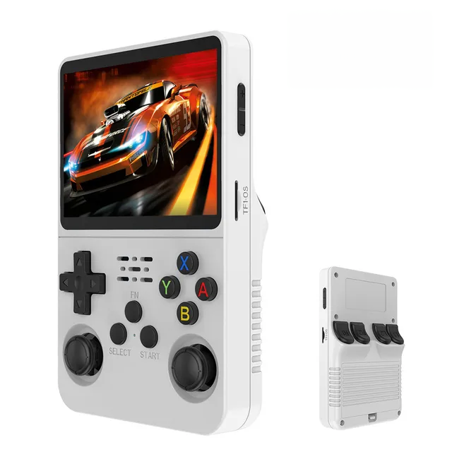 MasterGame Spiloplevelse | Bærbar Retro Konsol | 3,5" IPS-Skærm | 64GB Lagerplads | Open Source R36S | Lang Batterilevetid | Klassisk Nostalgi Møder Moderne Teknologi