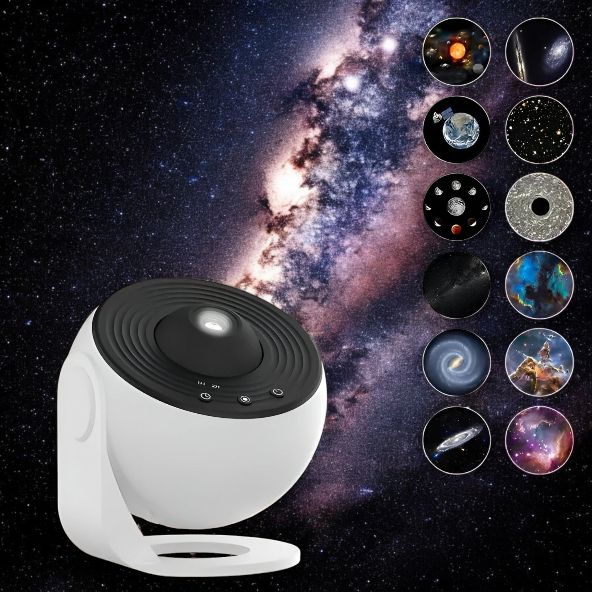 GalaxyDream™ | Stjernehimmel Projektor | 360° Rotering | HD & Ultra Klar | 13 Rumtema Projektioner | Kosmisk Natlys | Rolig & Søvnvenlig | Universum i Dit Soveværelse