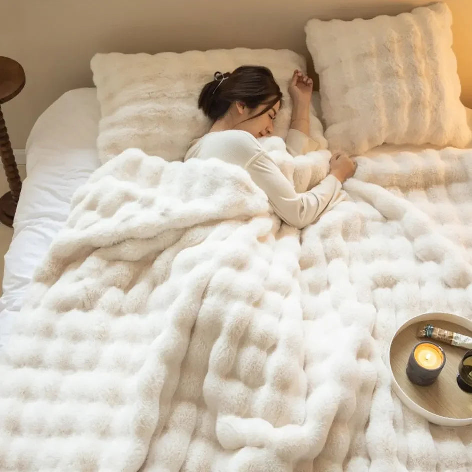 SnugWrap™ | Blødt plysuld tæppe | Elegant indretningstouch | Komfort og varme året rundt