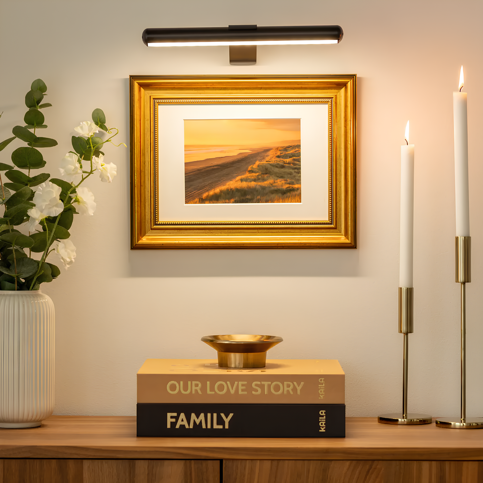 Wireless Art LED Light | Rechargeable Wall Lamp with Remote | Dimmable 360° Adjustable Lighting