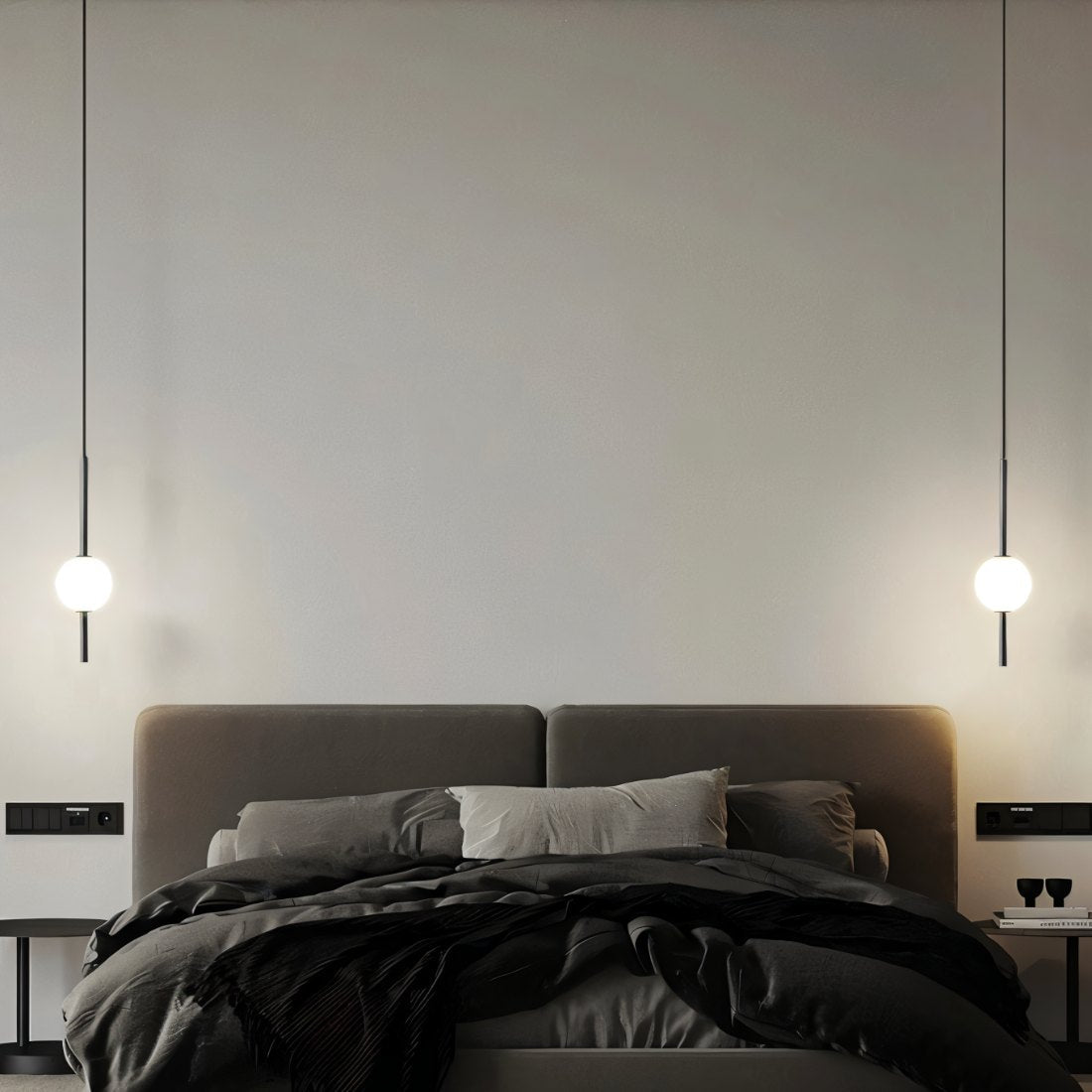 Loftlampe Skandinavisk Design | Glas og Metal | LED Energisparer | Justerbar Kabel 1,2m | Moderne Look | Til Stue Soveværelse Spisestue | Universel Kompatibilitet 90-260V AC | Elegant og Funktionel