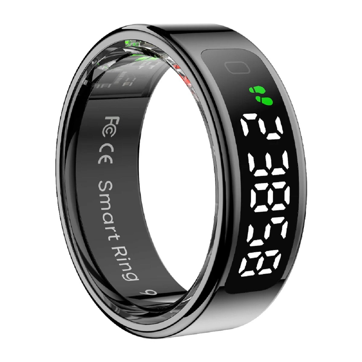 Smart ring med LED-touchskærm | Trådløs Bluetooth | Puls, søvn, stress | IP68/5ATM vandtæt | Kompatibel med Android og iOS | Geststyringfunktioner | Stilfulde farver: Sølv, Guld, Sort | Batteritid op til 5 dage