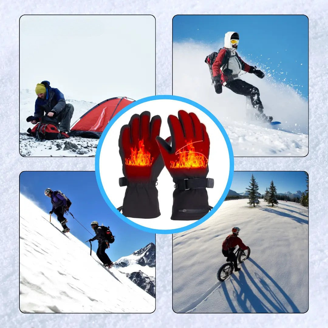 HEATGRIP Vinterhandsker | Anti-slip | Vandtætte og vindtætte | Touchscreen kompatibel | Justérbar temperatur | HikeHub