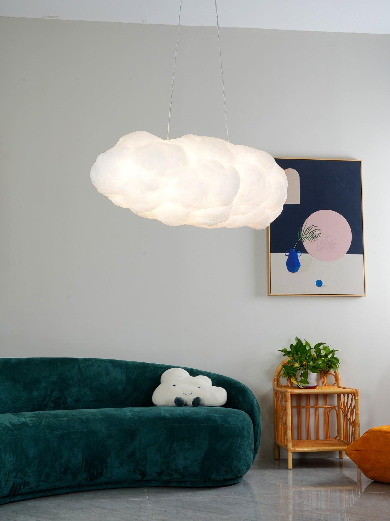 Cloudy Pendel Lampe | Moderne LED Design | Blødt Diffust Lys | Minimalistisk Indretning | UL CE SAA Certificeret | Fastmonteret | Jern Metal Bomuld Materiale | E26 E27 Base | Højspænding 110-240V
