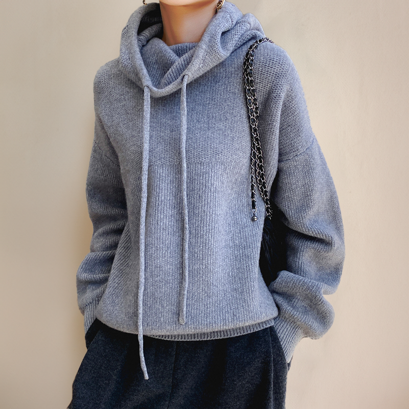 Kvinders polokrave sweater | Merinould | Kabelstrikt design | Blød og luksuriøs | Let vedligeholdelse | Turtleneck | Elegant og stilfuld