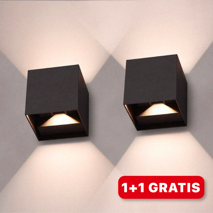 Cubelights™ LED Lysarmatur | Trådløs Væglampe Sæt | Stilfuldt Design | Justerbar Lysstyrke | Aluminium