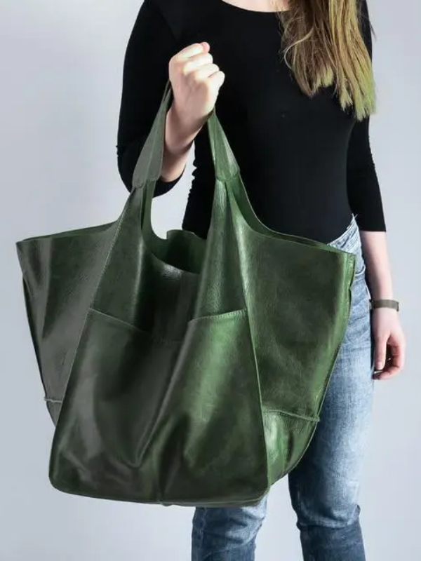 Maxine sommertrendy stor taske | Retrostil i PU-læder | 9 farver | Rummelig og funktionel