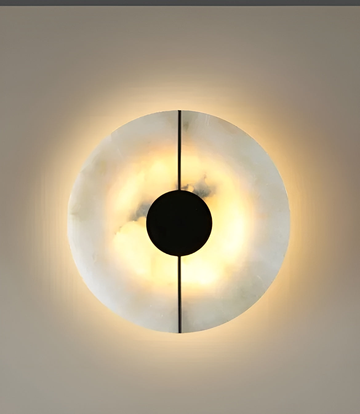 Nordisk WabiGlow LED Væglampe med Marmorlook | Kunstnerisk og Elegance Kombineret | Energibesparende | Unikt Mønster | Varmt Lys til Hjemmet | Elegant Belysning til Stue, Soveværelse eller Kontor