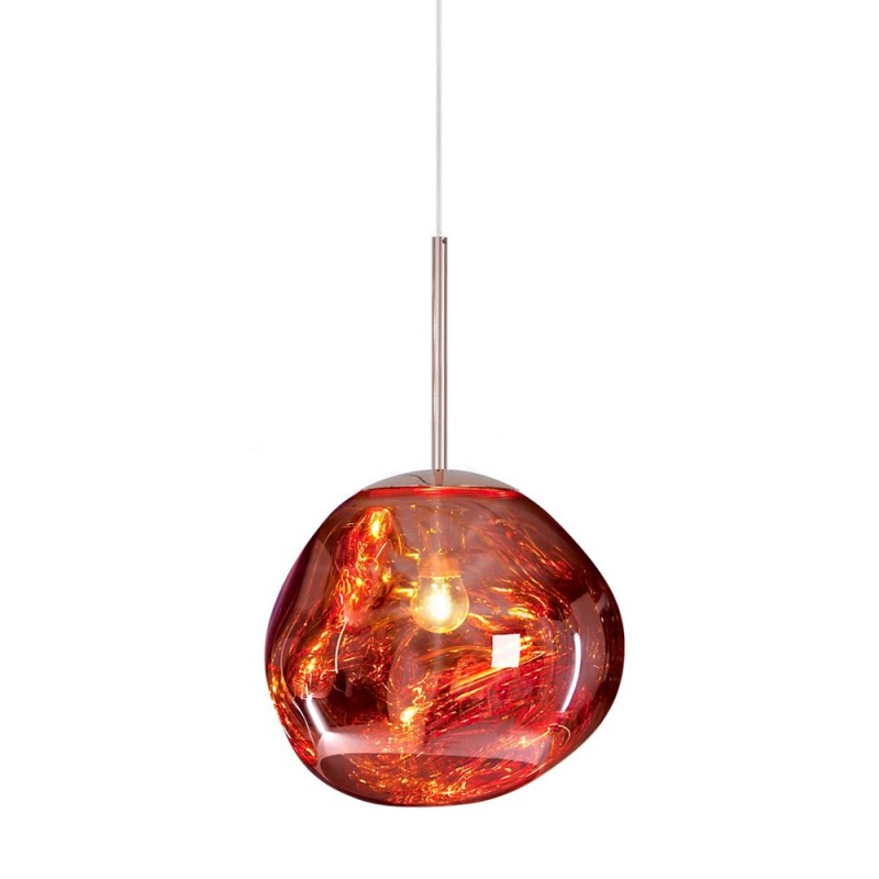 Eksklusiv Melt lampe | Unikt design | Varme farver | Poleret metal | E27 fatning | Kunstnerisk belysning