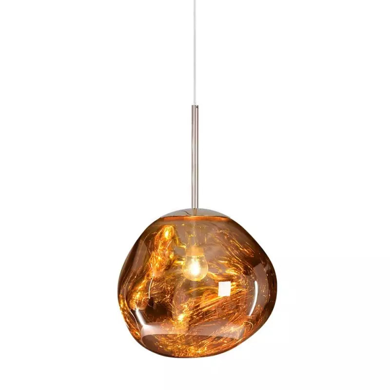 Eksklusiv Melt lampe | Unikt design | Varme farver | Poleret metal | E27 fatning | Kunstnerisk belysning