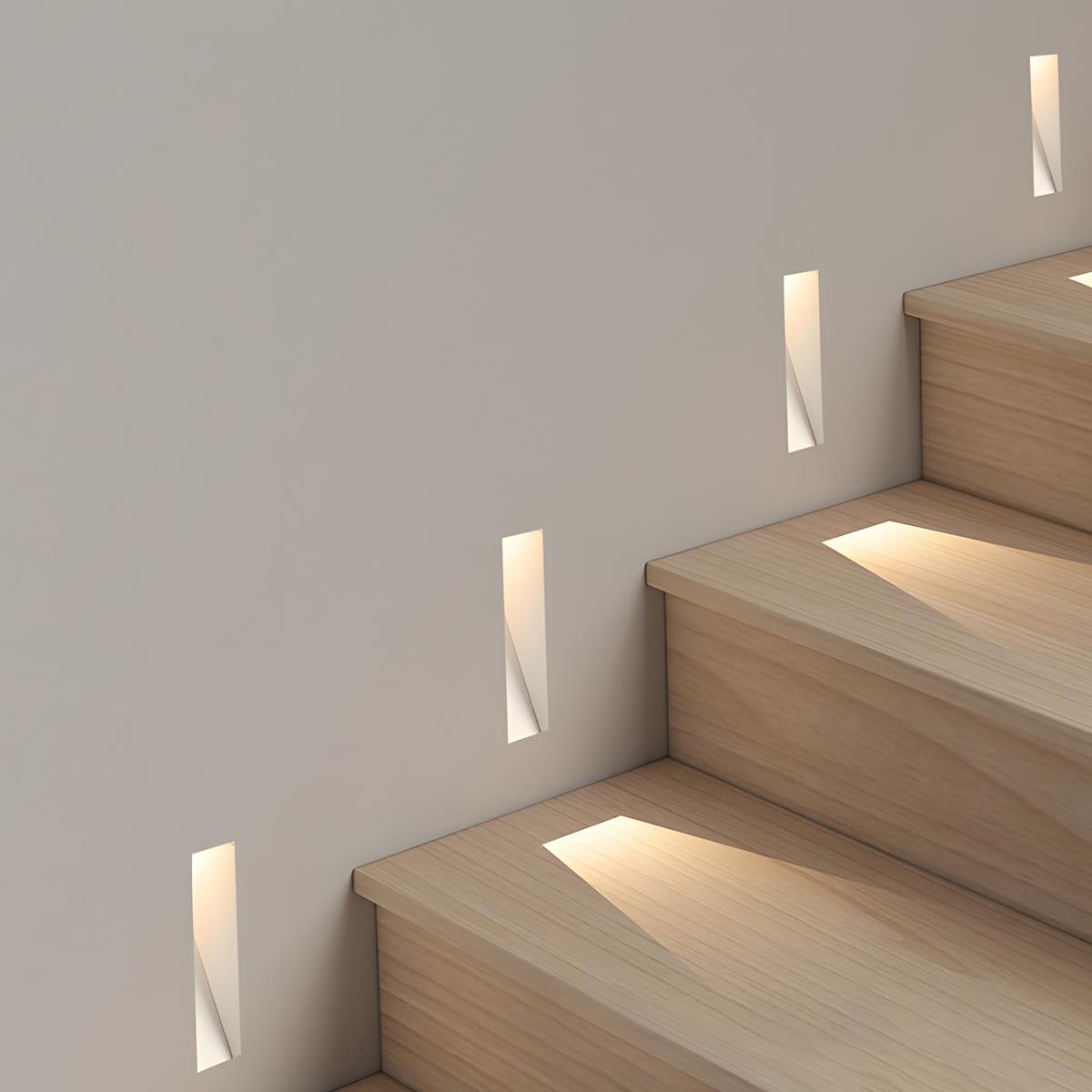 LED Vægbelysning | Indbygget Design til Trapper og Gange | Aluminium Materiale | Forskellige Hvite Toner | OSRAM LED Chip