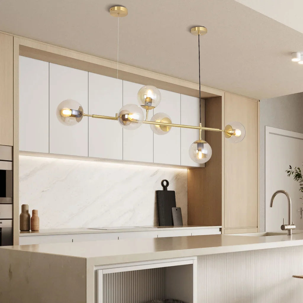 Kenzo Glas Kuppel Loftlampe | Stilfuld Modernistisk Belysning | Høj Kvalitet Design | Elegant Hængelampe