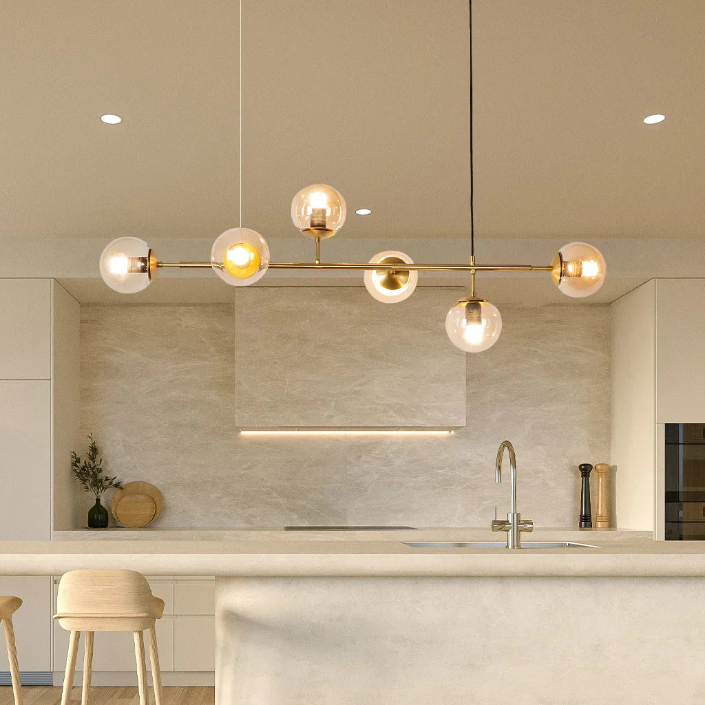 Kenzo Glas Kuppel Loftlampe | Stilfuld Modernistisk Belysning | Høj Kvalitet Design | Elegant Hængelampe