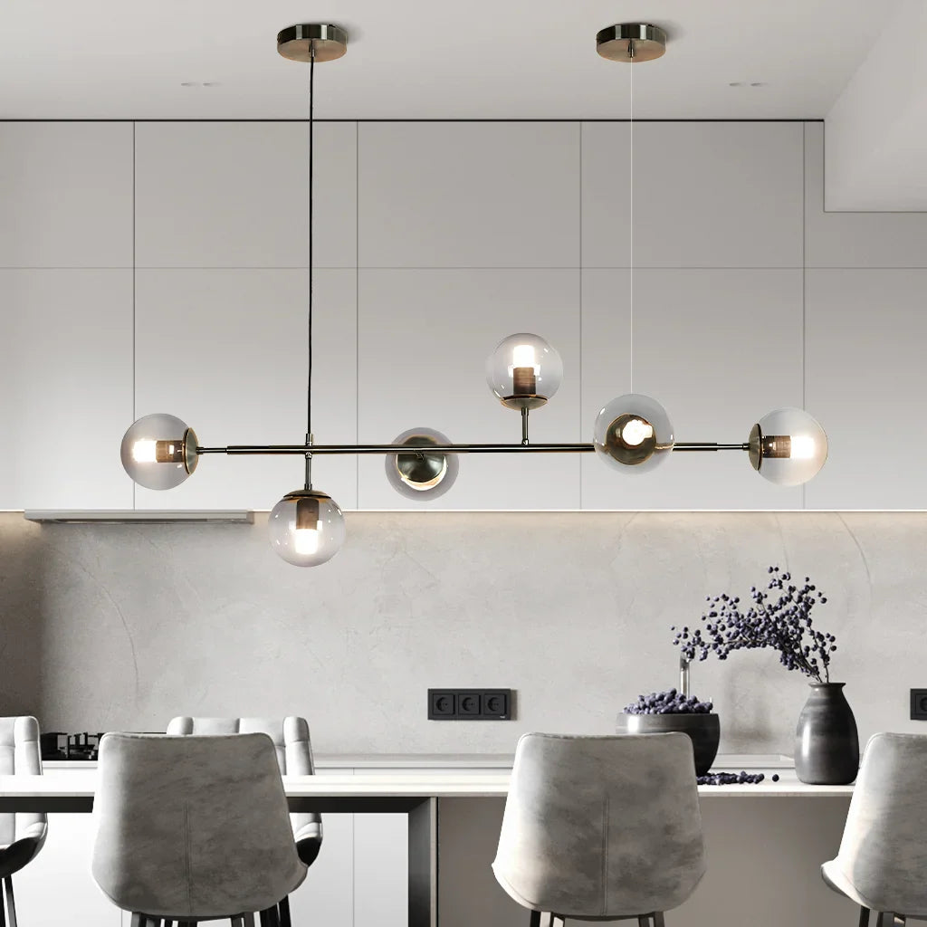 Kenzo Glas Kuppel Loftlampe | Stilfuld Modernistisk Belysning | Høj Kvalitet Design | Elegant Hængelampe