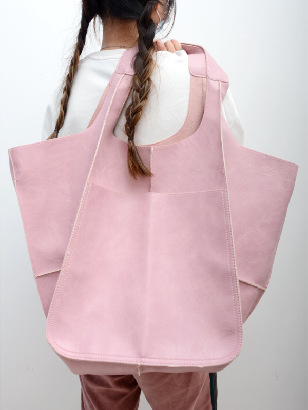 Maxine sommertrendy stor taske | Retrostil i PU-læder | 9 farver | Rummelig og funktionel