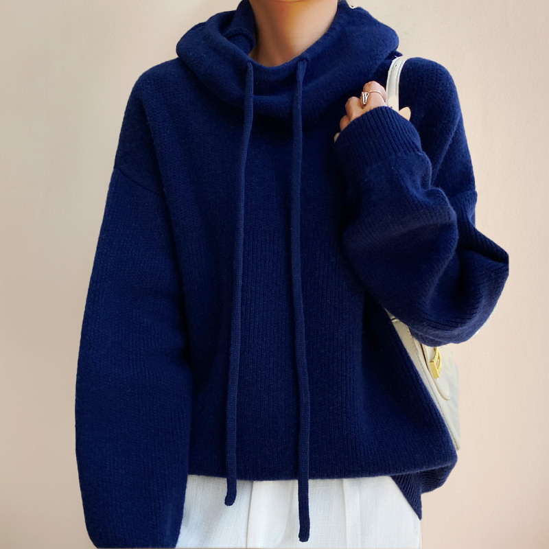 Kvinders polokrave sweater | Merinould | Kabelstrikt design | Blød og luksuriøs | Let vedligeholdelse | Turtleneck | Elegant og stilfuld