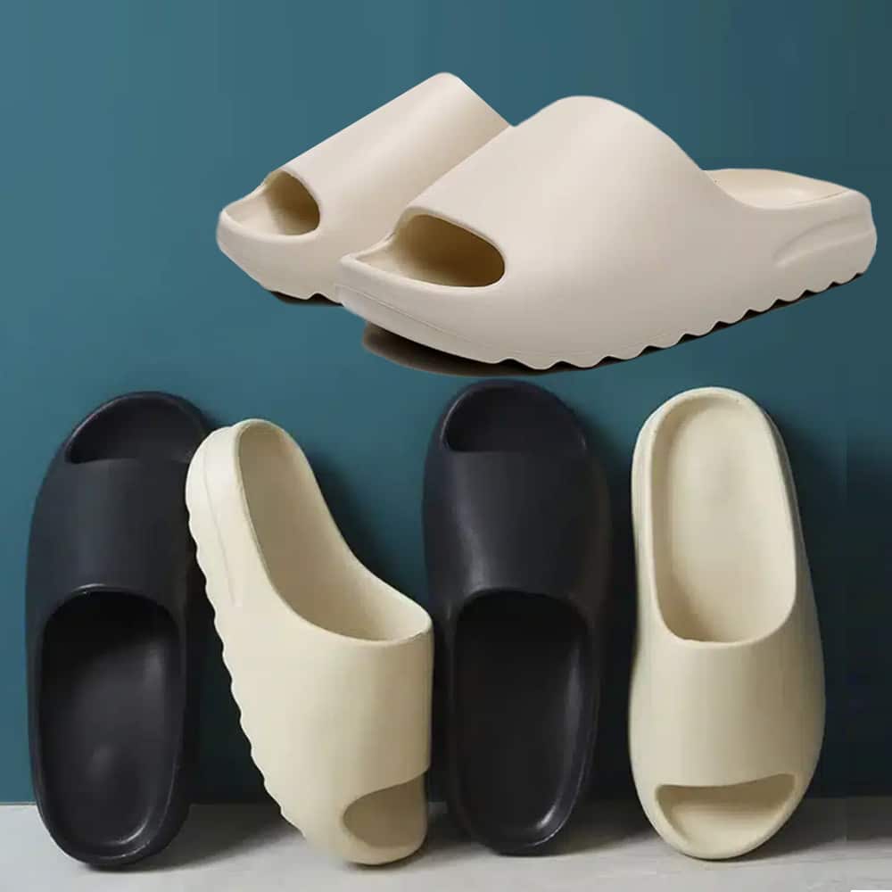 Slippers / Tøfler - Bløde og skridsikre - sort, grøn eller hvid -