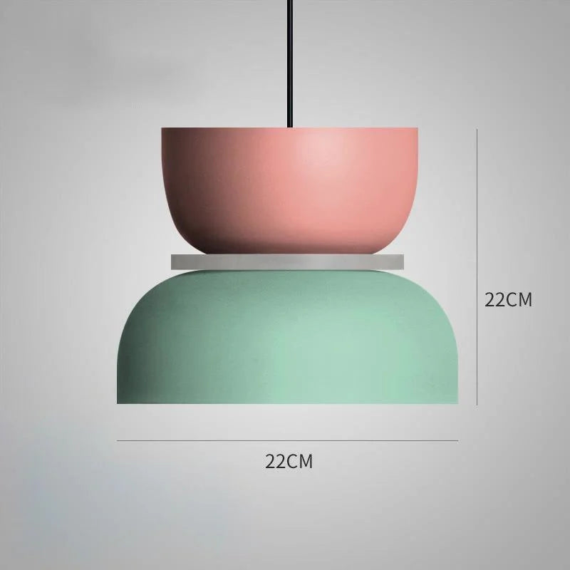 Nordisk Hængelampe | Macaron Stil | Moderne design | Platinbelagt Jern | Akrylskærm | LED Lyskilde | Stilfuld Loftsbelysning | Elegance til Stue | Spisestue | Soveværelse | Energieffektiv | 5-15 m²