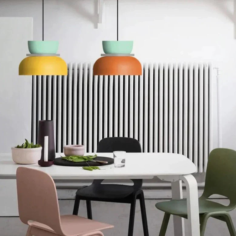 Nordisk Hængelampe | Macaron Stil | Moderne design | Platinbelagt Jern | Akrylskærm | LED Lyskilde | Stilfuld Loftsbelysning | Elegance til Stue | Spisestue | Soveværelse | Energieffektiv | 5-15 m²