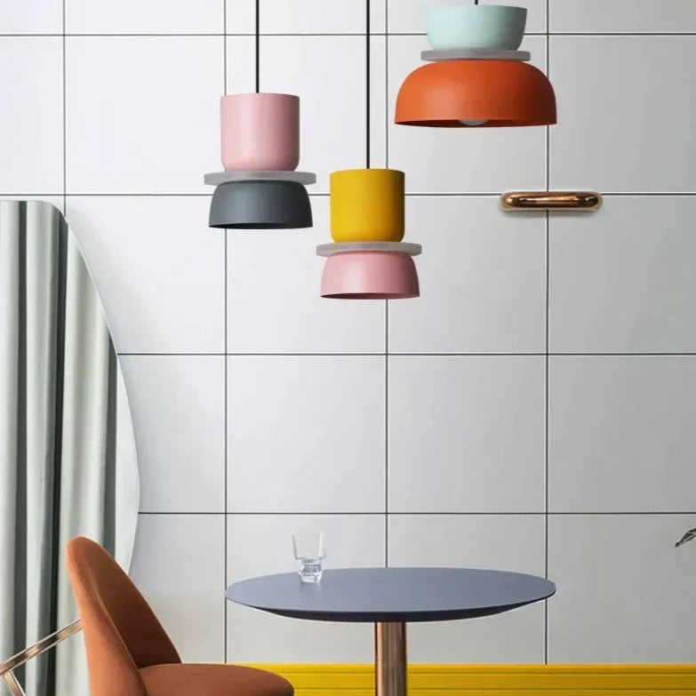 Nordisk Hængelampe | Macaron Stil | Moderne design | Platinbelagt Jern | Akrylskærm | LED Lyskilde | Stilfuld Loftsbelysning | Elegance til Stue | Spisestue | Soveværelse | Energieffektiv | 5-15 m²