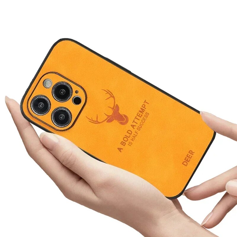 Læderetui til iPhone | Stilrent Design | Stødsikker Beskyttelse | Høj Kvalitet | Tilpasset Pasform | Fås i Flere Farver | Let og Slankt design | Stilfuldt Cover